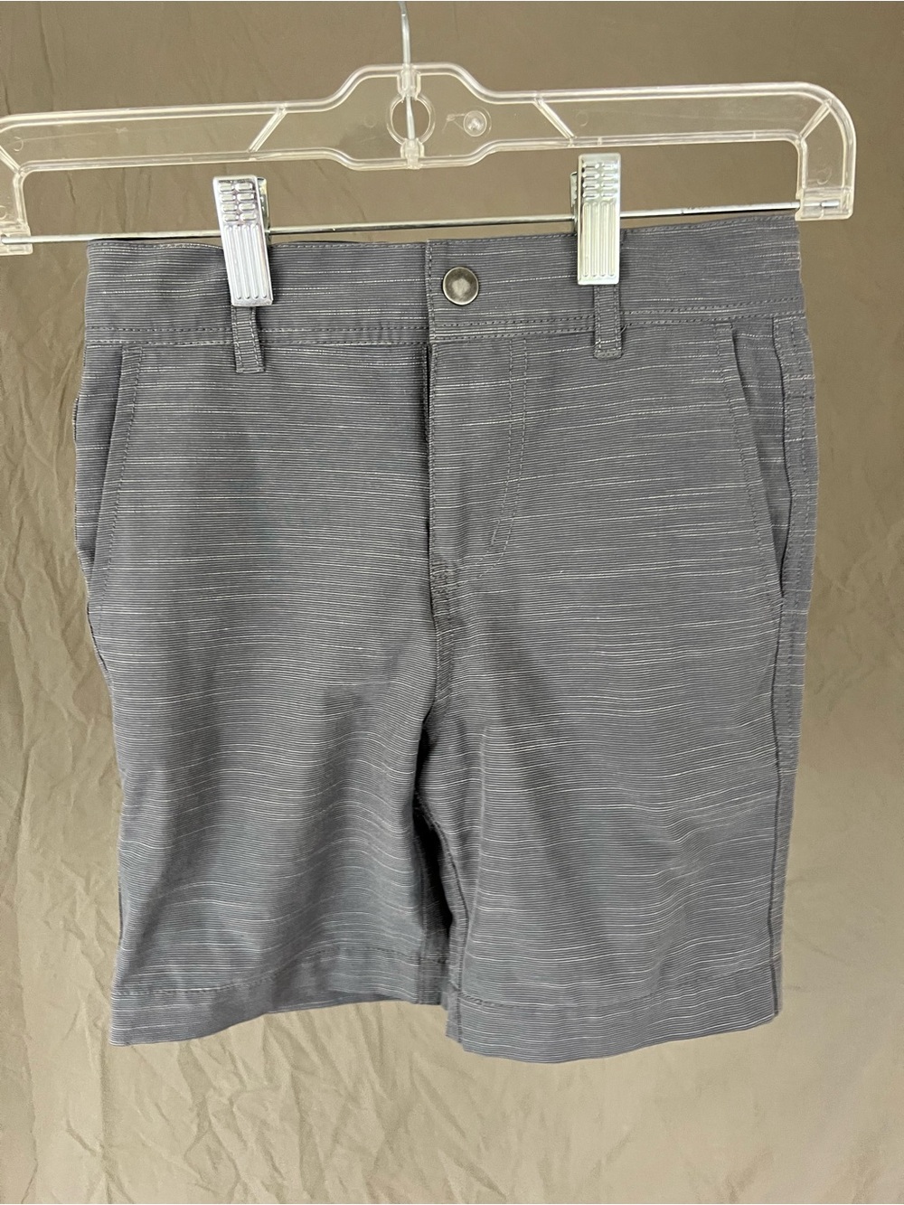 Hanna Andersson Gray Striped Knit Shorts